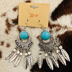 Western Boho Turquoise Earrings